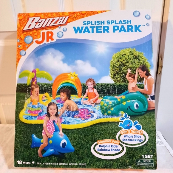 Inch Led Led Lights Banzai Splish 'N Splash Kids Inflatable